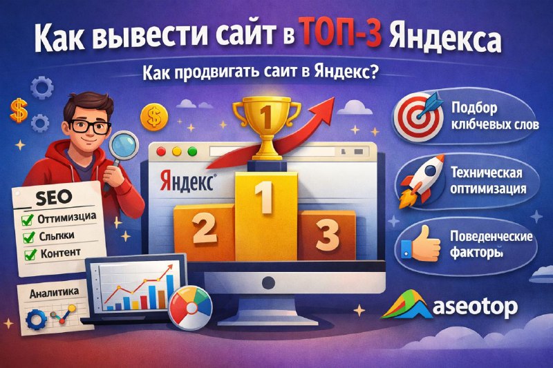 Как вывести сайт в топ3 Яндекса. Как продвигать сайт в Яндексе