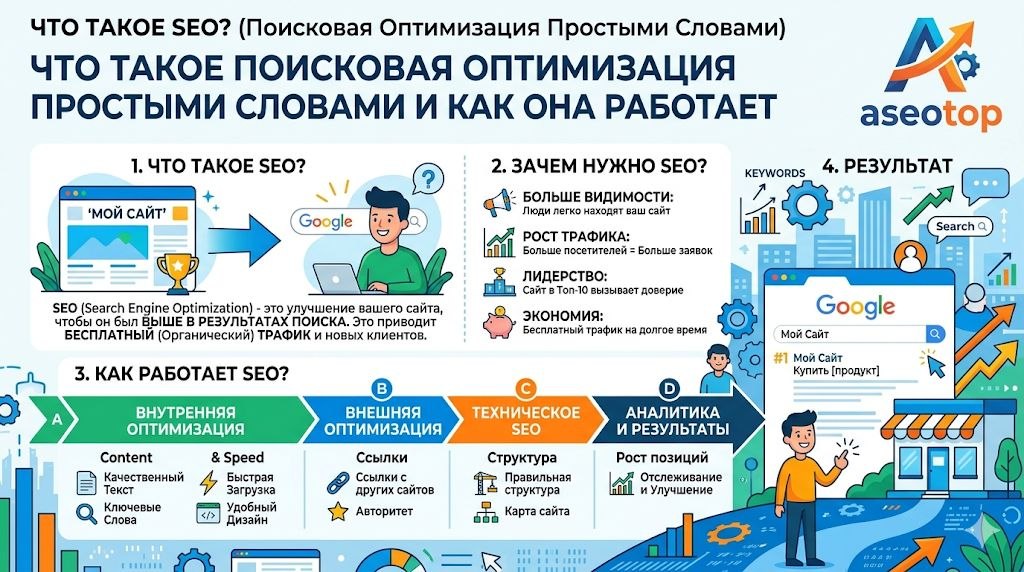 SEO: что такое поисковая оптимизация простыми словами и как она работает