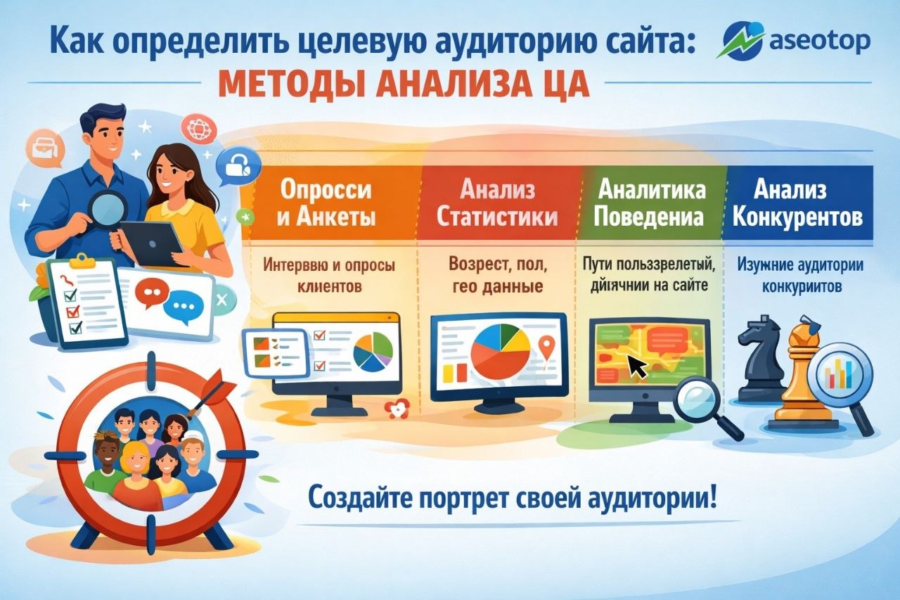 Как определить целевую аудиторию сайта: методы анализа ЦА