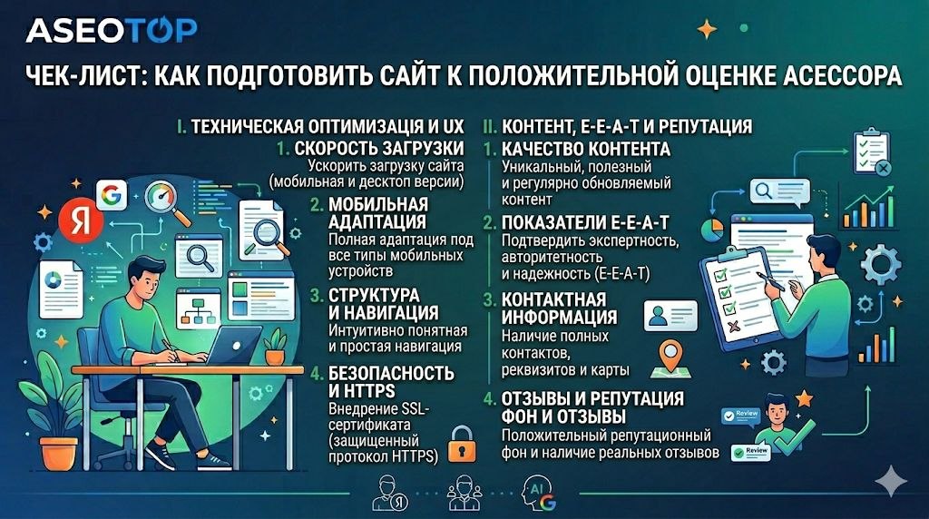 Как подготовить сайт к положительной оценке асессора