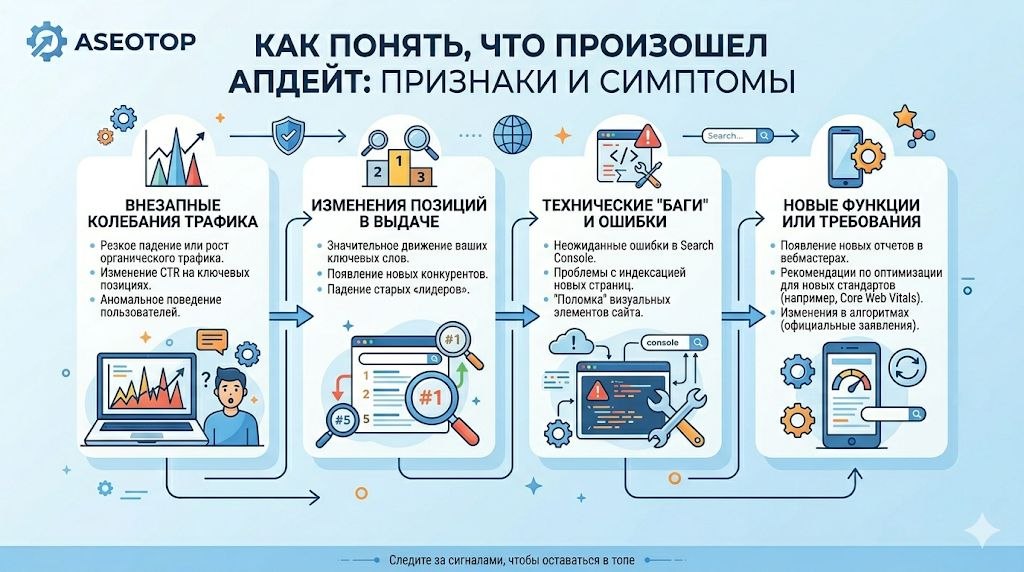 Как понять, что произошел апдейт поисковых систем Яндекс и Google