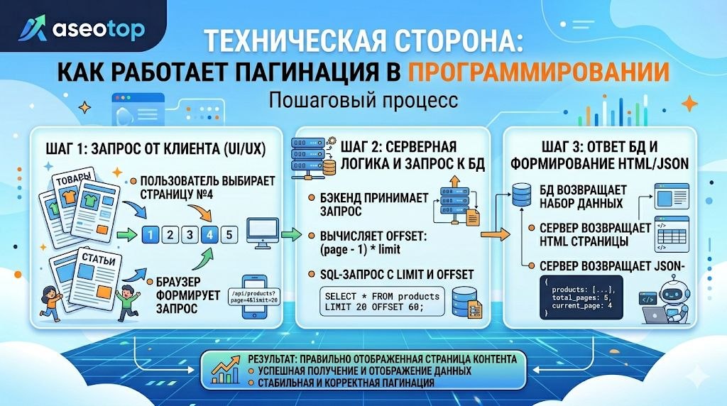 Как работает пагинация на сайте