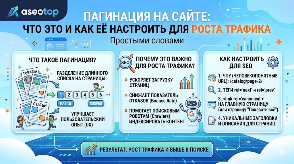 Пагинация на сайте: что это такое простыми словами и как её настроить для роста трафика