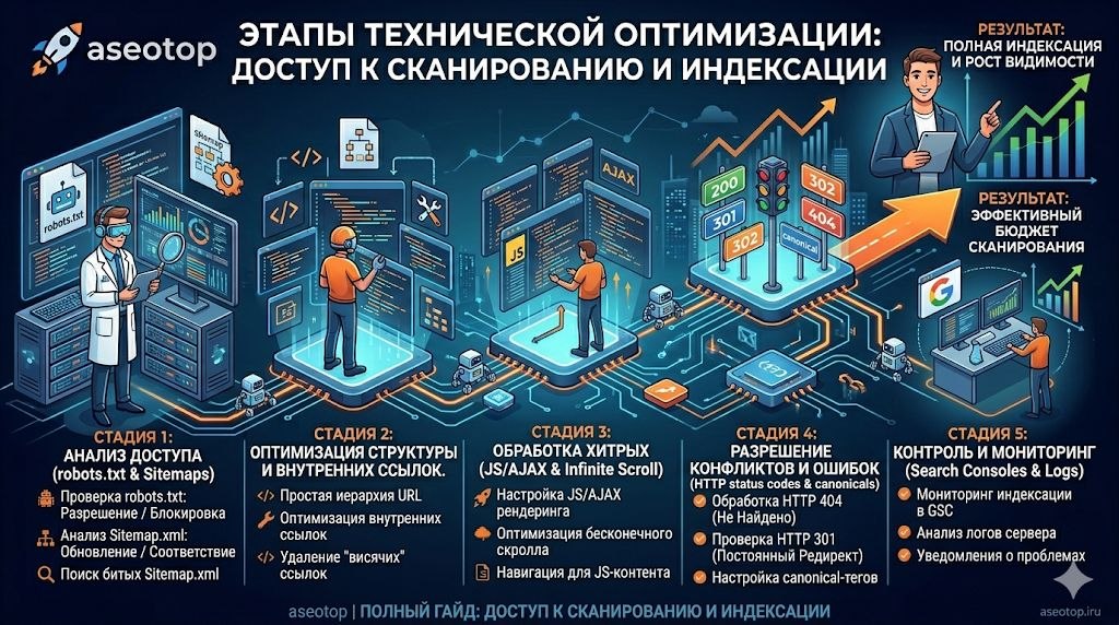Техническая оптимизация сайта - этапы работы