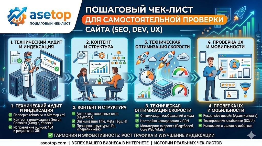 Техническая оптимизация сайта - пошаговое руководство