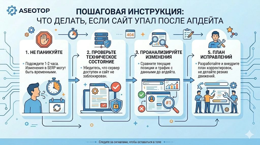 Xто делать, если сайт упал после апдейта