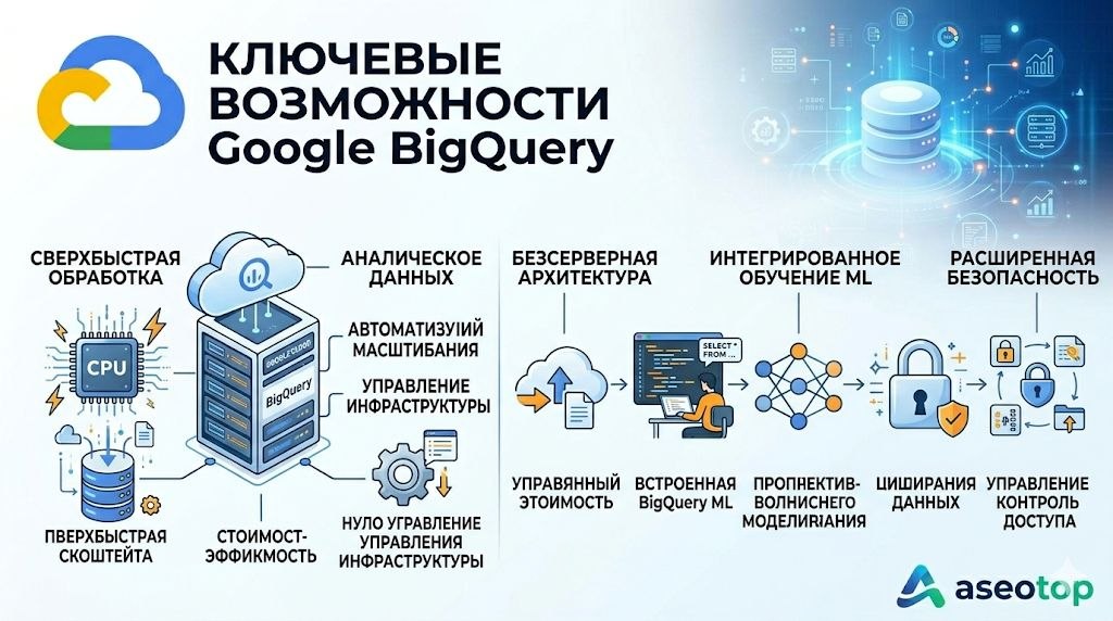 Ключевые возможности Google BigQuery