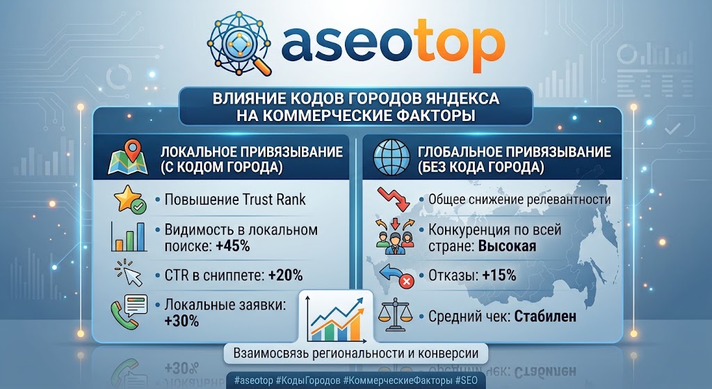 Коды городов Яндекса