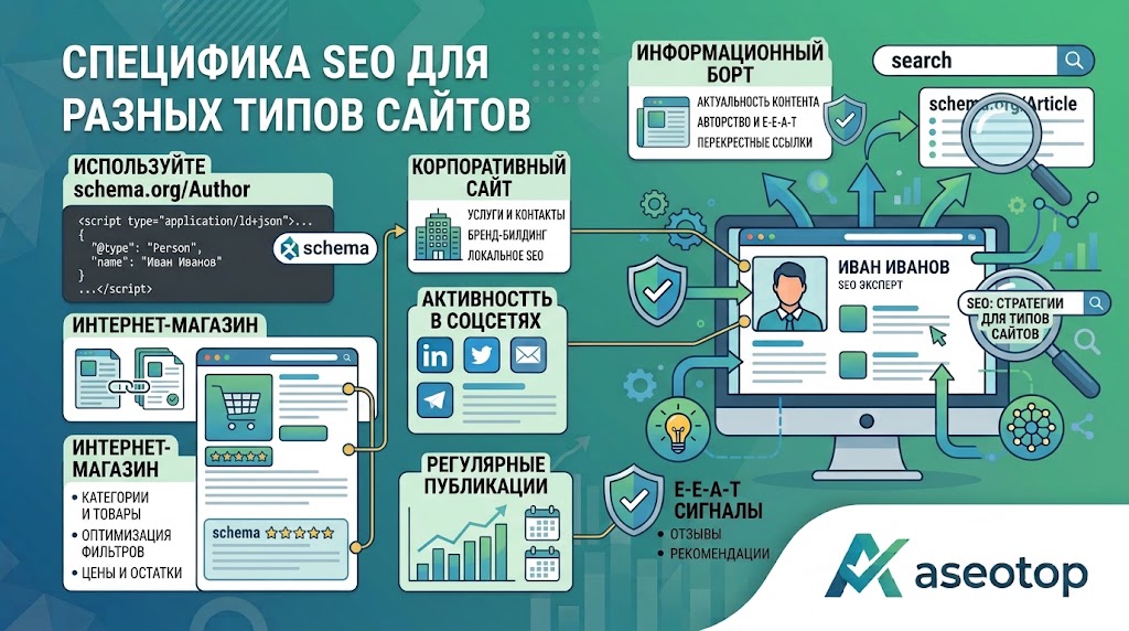 Страница автора в SEO разных типов сайтов