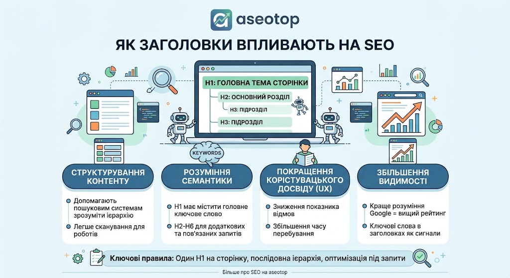 Заголовки H1, H2, H3, H4, H5, H6