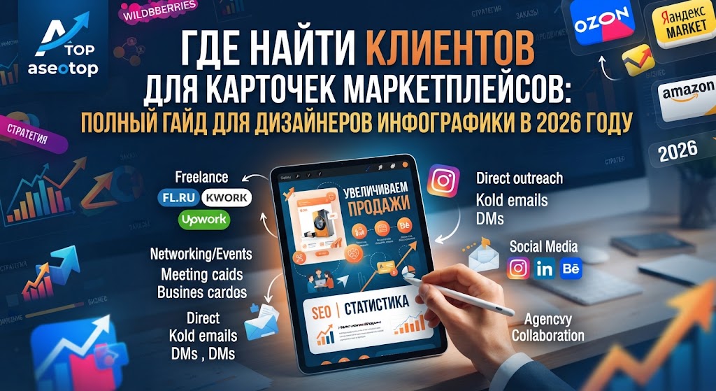 Где найти клиентов для карточек маркетплейсов: полный гайд для дизайнеров инфографики
