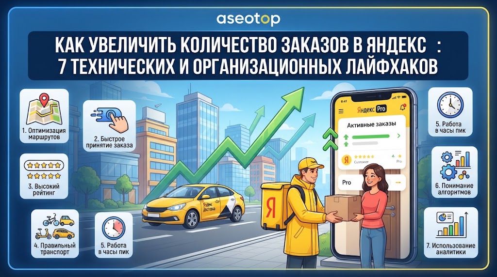 Как получать больше заказов в Яндекс Про и Доставке