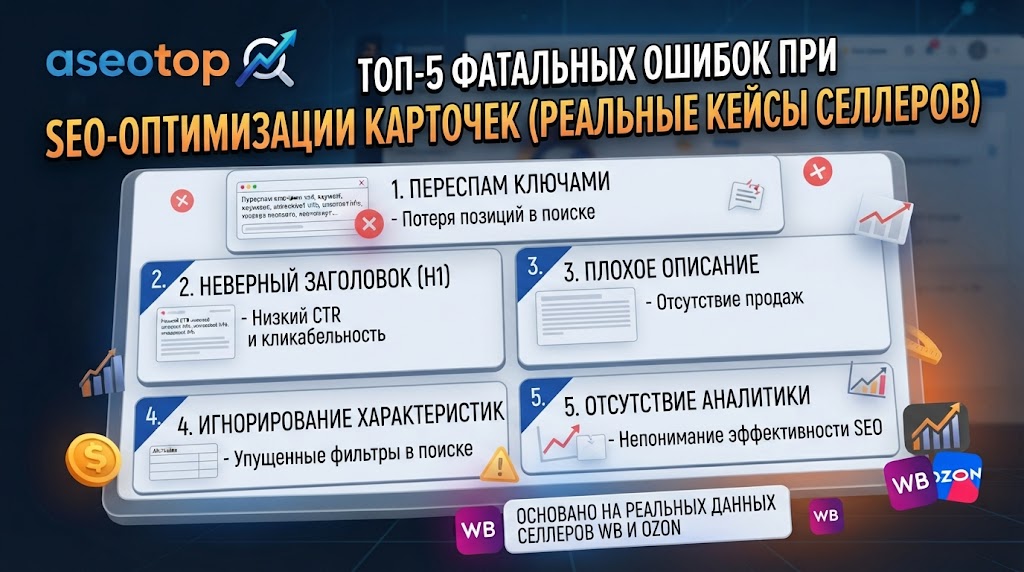 Оптимизация карточек товаров на маркетплейсах WB и Ozon