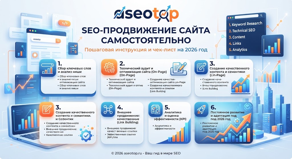 SEO-продвижение сайта самостоятельно: пошаговая инструкция и чек-лист